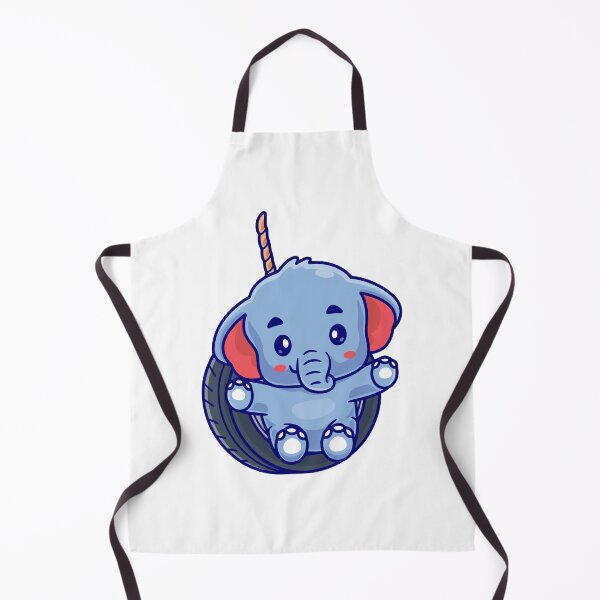 Item preview, Cute Baby Elephant Playing On Tire Swing Cartoon designed and sold by earthshotr.