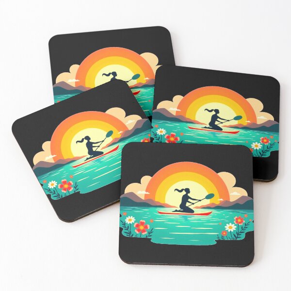 Item preview, Paddle Into Spring SUP Sticker Water Sport Floral Design designed and sold by sharifex.