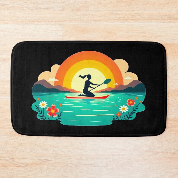 Item preview, Paddle Into Spring SUP Sticker Water Sport Floral Design designed and sold by sharifex.