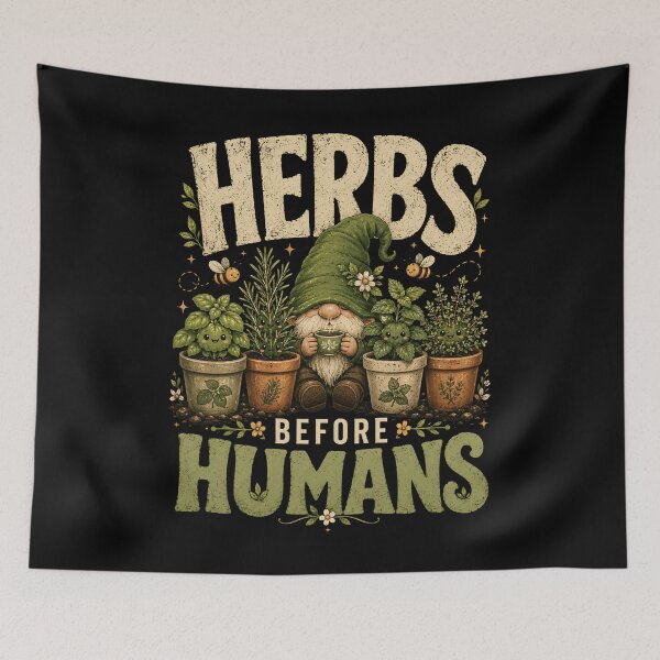 Item preview, Herbs Before Humans Cute Herb Garden Gnome Humor designed and sold by JerdbordinShop.