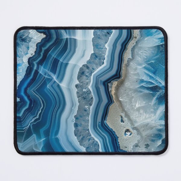 Item preview, Blue Agate Crystal Slice Abstract Texture designed and sold by LYAN-STORE.