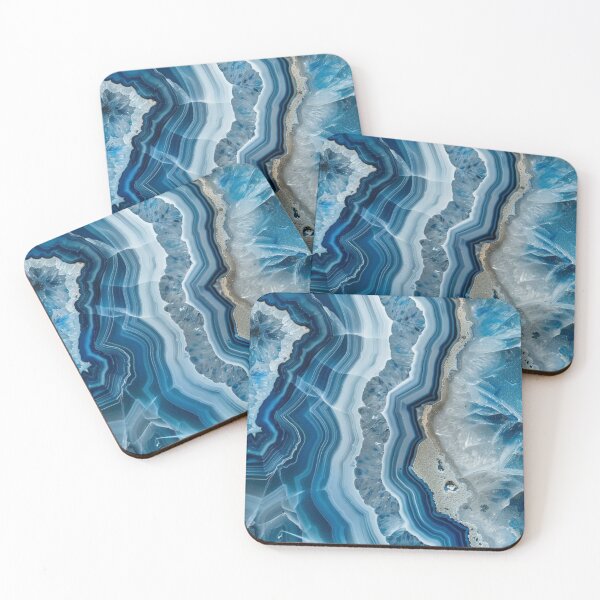 Item preview, Blue Agate Crystal Slice Abstract Texture designed and sold by LYAN-STORE.
