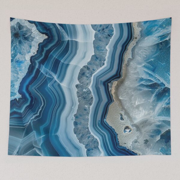 Item preview, Blue Agate Crystal Slice Abstract Texture designed and sold by LYAN-STORE.