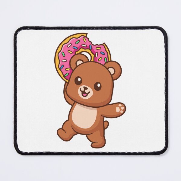 Item preview, Cute Happy Bear Holding Sweet Donut Cartoon designed and sold by earthshotr.
