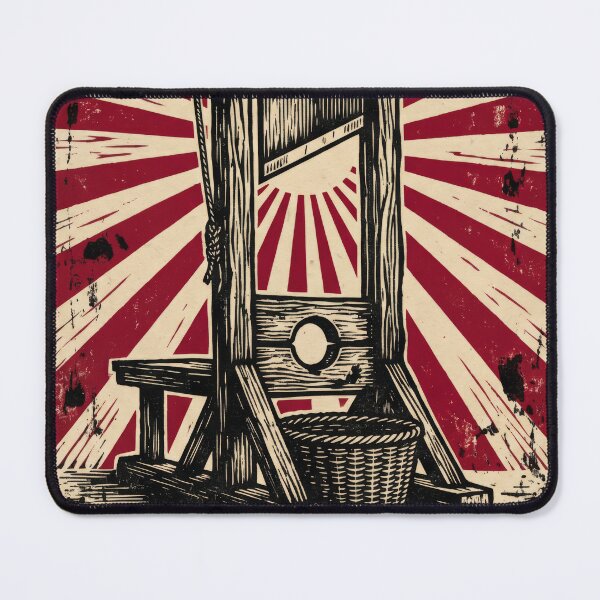 Item preview, Vintage French Revolution Guillotine Linocut Art designed and sold by seven things shop.