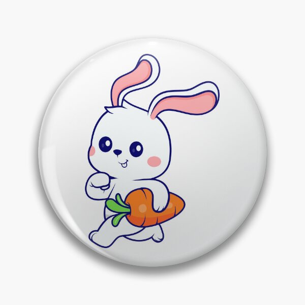 Item preview, Cute Running Bunny Holding Big Carrot Cartoon designed and sold by earthshotr.
