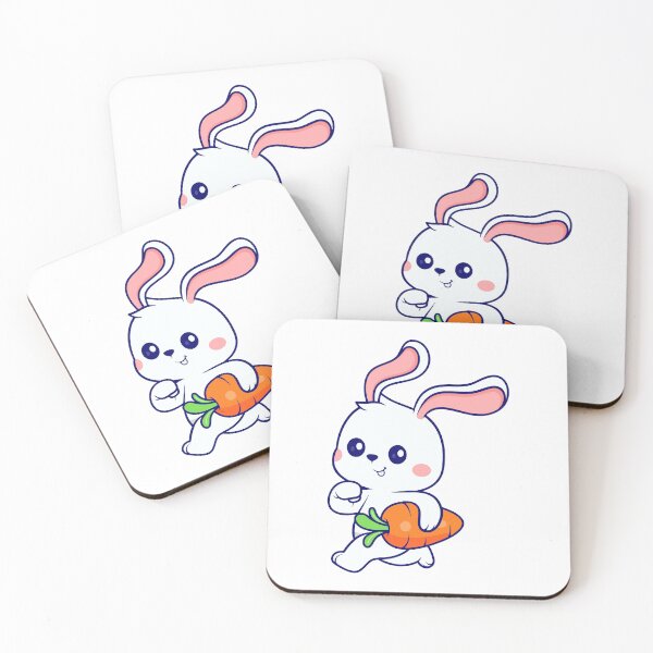 Item preview, Cute Running Bunny Holding Big Carrot Cartoon designed and sold by earthshotr.
