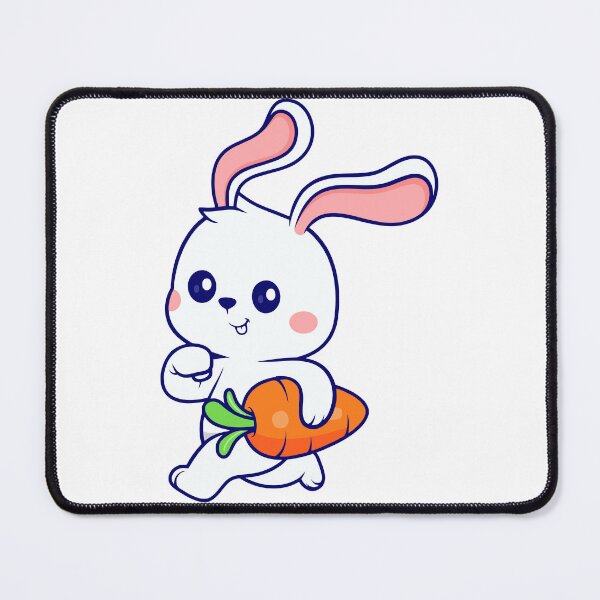 Item preview, Cute Running Bunny Holding Big Carrot Cartoon designed and sold by earthshotr.