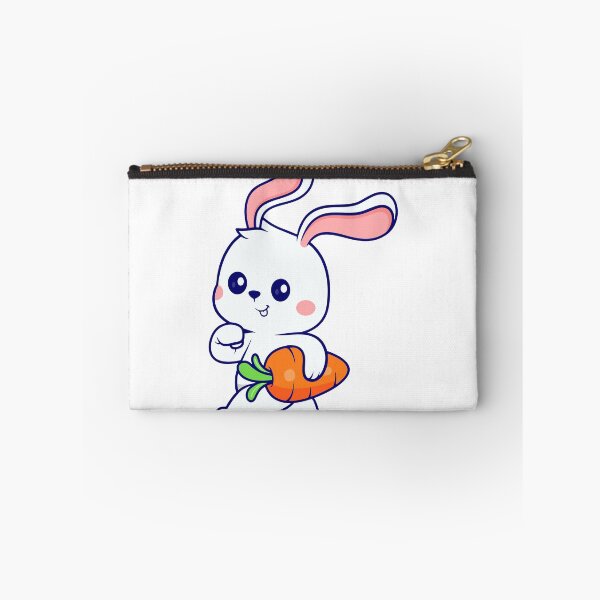 Item preview, Cute Running Bunny Holding Big Carrot Cartoon designed and sold by earthshotr.