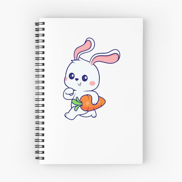 Item preview, Cute Running Bunny Holding Big Carrot Cartoon designed and sold by earthshotr.