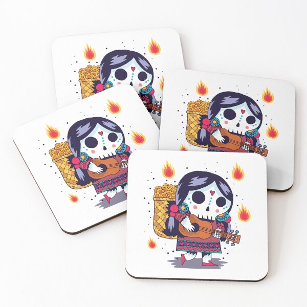 Item preview, La Recolectora Mexican Skeleton Girl with Guitar designed and sold by Latiendade.