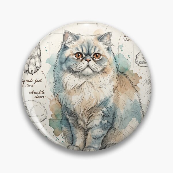 Item preview, Persian Cat Anatomical Scientific Sketch Illustration designed and sold by Paolo-Bandal.
