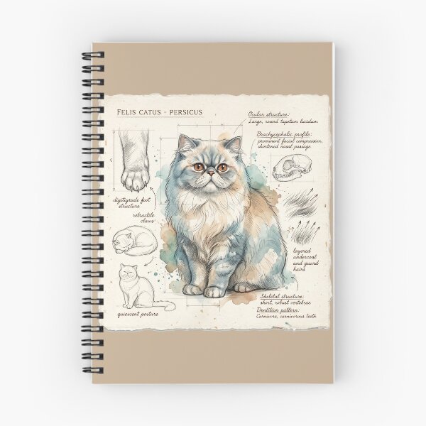 Item preview, Persian Cat Anatomical Scientific Sketch Illustration designed and sold by Paolo-Bandal.