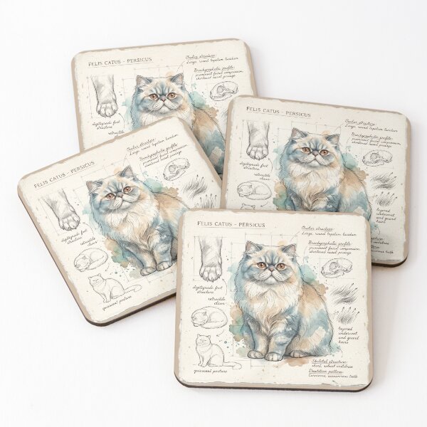Item preview, Persian Cat Anatomical Scientific Sketch Illustration designed and sold by Paolo-Bandal.