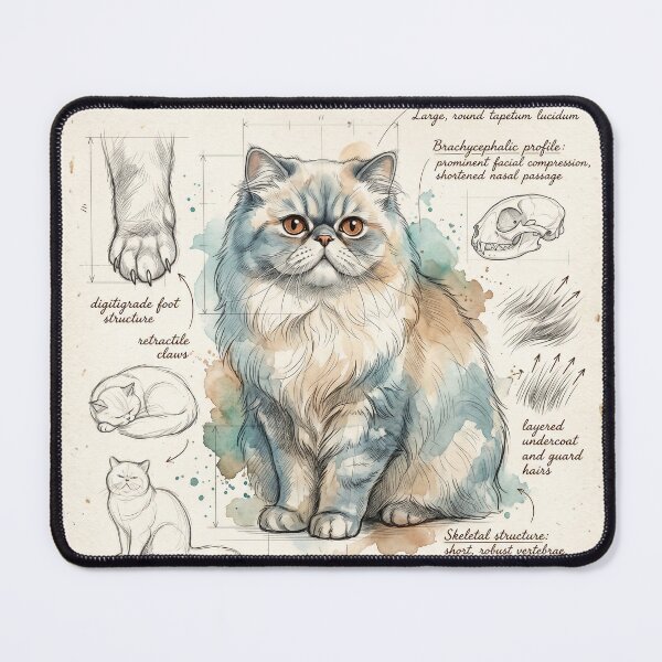 Item preview, Persian Cat Anatomical Scientific Sketch Illustration designed and sold by Paolo-Bandal.