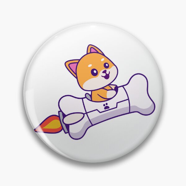 Item preview, Cute Shiba Inu Astronaut Riding Bone Rocket Ship designed and sold by earthshotr.