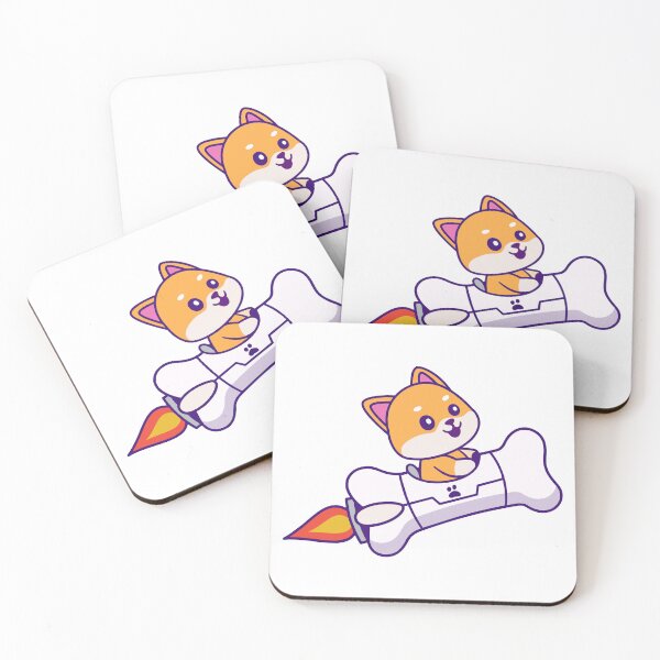 Item preview, Cute Shiba Inu Astronaut Riding Bone Rocket Ship designed and sold by earthshotr.