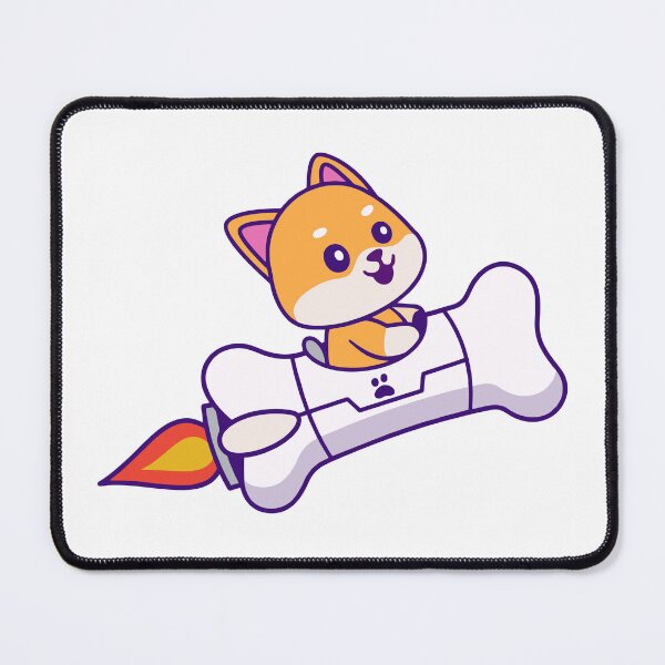 Item preview, Cute Shiba Inu Astronaut Riding Bone Rocket Ship designed and sold by earthshotr.