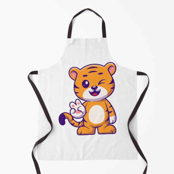 Item preview, Cute Winking Tiger Giving Peace Sign Cartoon designed and sold by earthshotr.
