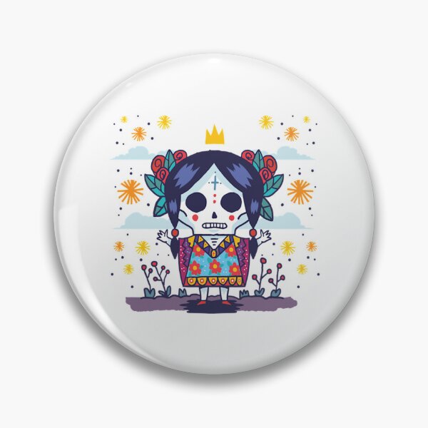 Item preview, Day of the Dead Lady Skull Illustration designed and sold by Latiendade.