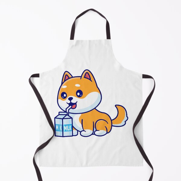 Item preview, Cute Shiba Inu Puppy Drinking Milk Carton Cartoon designed and sold by earthshotr.