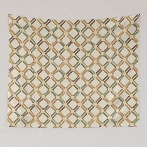 Item preview, Modern Thai Bamboo Woven Pattern Retro Geometric designed and sold by weaveandwave.