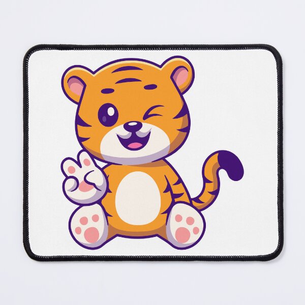 Item preview, Cute Sitting Baby Tiger Winking and Waving designed and sold by earthshotr.