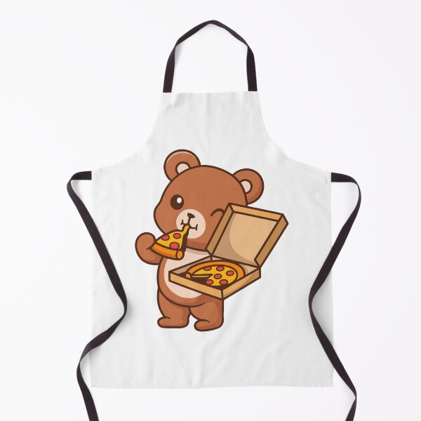 Item preview, Cute Teddy Bear Eating Pizza Slice Cartoon designed and sold by earthshotr.