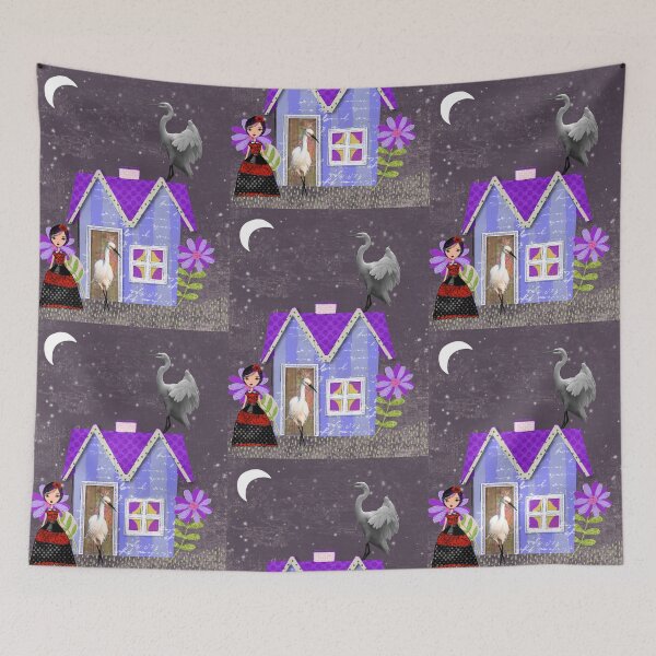 Item preview, Midnight Sentinel at the Lavender Cottage designed and sold by artbydonyale.