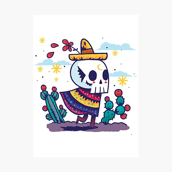 Item preview, Cute Traveling Mexican Skeleton Viajero Art designed and sold by Latiendade.