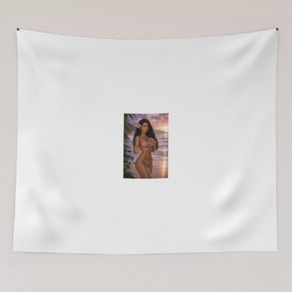 Item preview, Shanti Riveria in Pink Bikini on Tropical Beach designed and sold by CathryneDelamort.