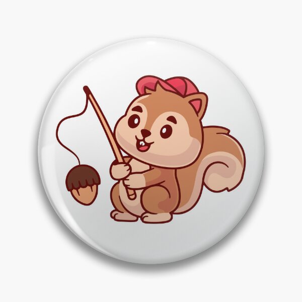 Item preview, Cute Squirrel Fishing For Acorn Nut Cartoon designed and sold by earthshotr.