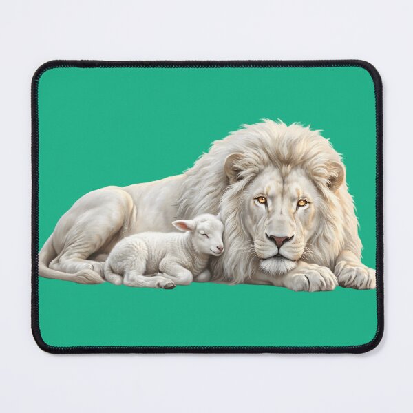 Item preview, Majestic Biblical Lion and Lamb designed and sold by RRRShop.