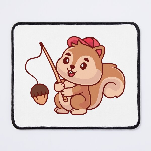 Item preview, Cute Squirrel Fishing For Acorn Nut Cartoon designed and sold by earthshotr.