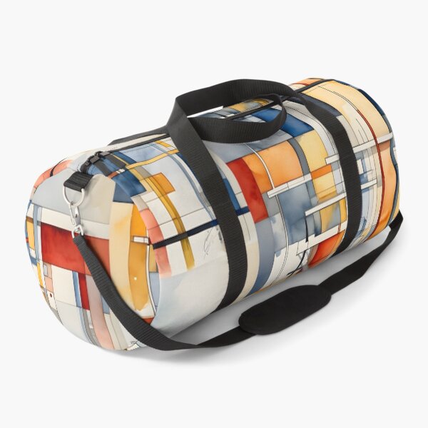 Item preview, Geometric Bauhaus Watercolor | Abstract De Stijl Grid Pattern | Modern Mid-Century Block Art designed and sold by SergioMiklos.
