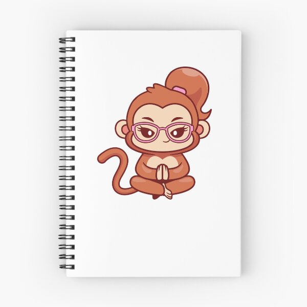 Item preview, Cute Yoga Monkey Meditating with Glasses Cartoon designed and sold by earthshotr.