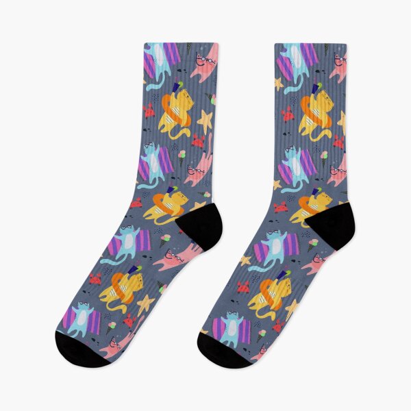 Item preview, Cute Summer Cats Pattern - Kawaii Beach Cat Cartoon Aesthetic designed and sold by Rangmanch.