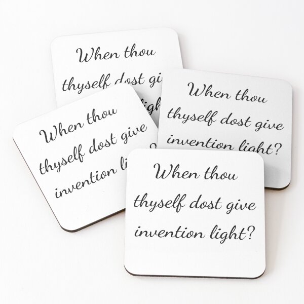 Item preview, "When thou thyself dost give invention light?" - handwriting black designed and sold by ariksworld.
