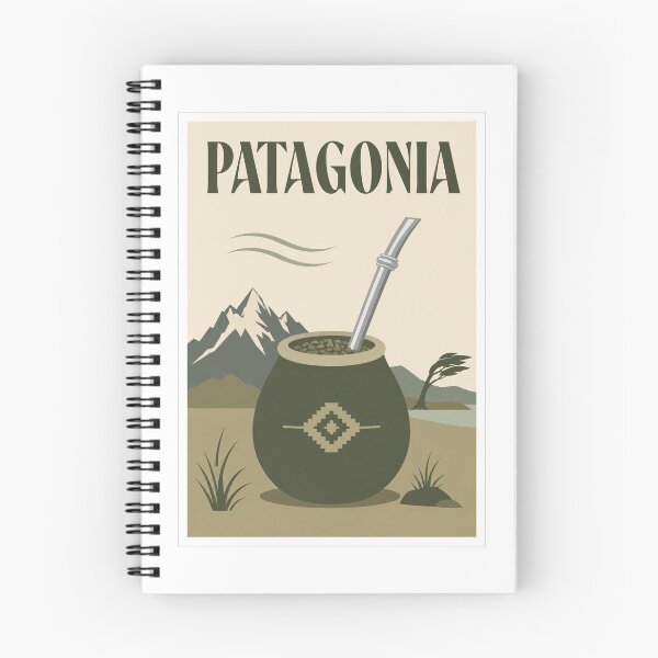 Item preview, Patagonia Mate Gourd Andes Mountains Travel Poster designed and sold by Beyond Destinations.