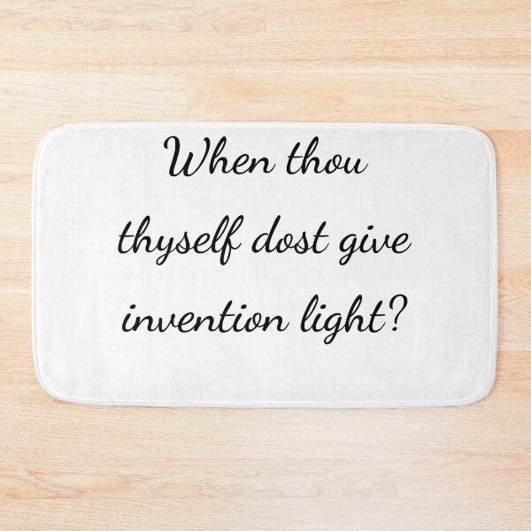 Item preview, "When thou thyself dost give invention light?" - handwriting black designed and sold by ariksworld.