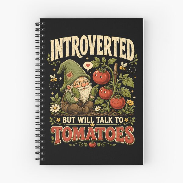 Item preview, Introverted But Will Talk To Tomatoes Garden Gnome Humor designed and sold by JerdbordinShop.