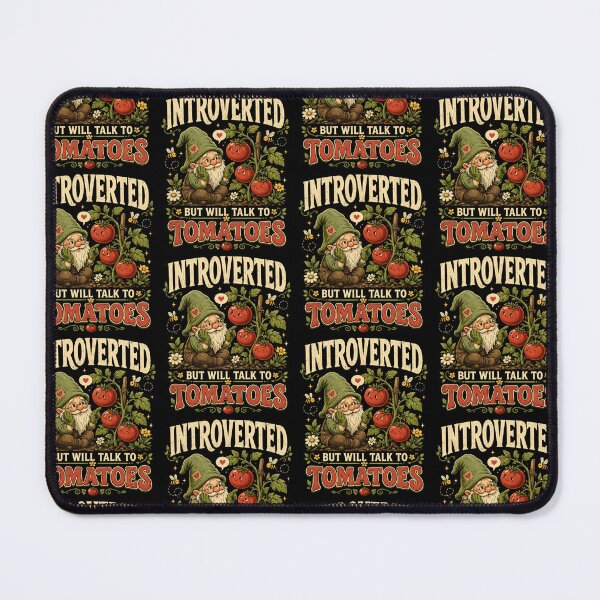 Item preview, Introverted But Will Talk To Tomatoes Garden Gnome Humor designed and sold by JerdbordinShop.