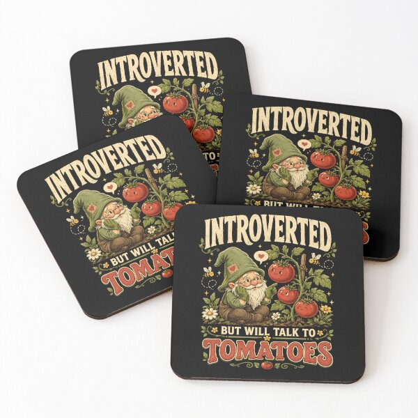 Item preview, Introverted But Will Talk To Tomatoes Garden Gnome Humor designed and sold by JerdbordinShop.