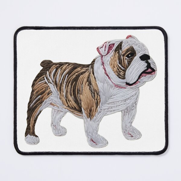 Item preview, Embroidery Style Bulldog Dog Animal Graphic Tee designed and sold by StranHabesre51.