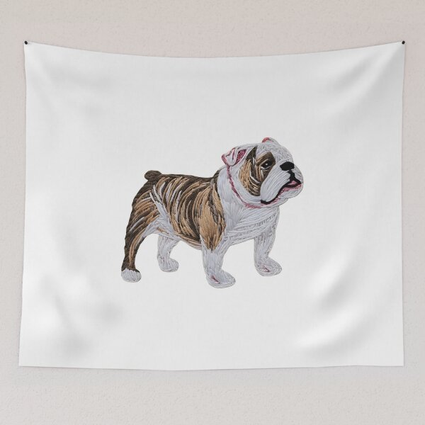 Item preview, Embroidery Style Bulldog Dog Animal Graphic Tee designed and sold by StranHabesre51.