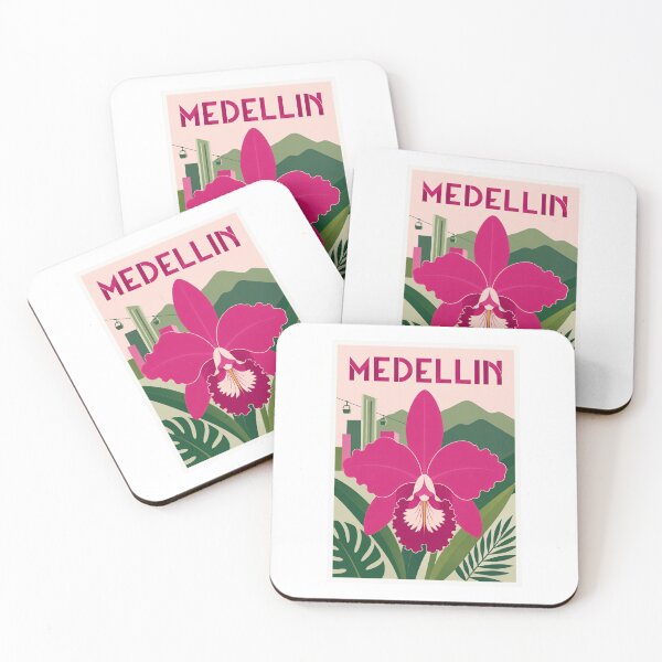 Item preview, Medellín Orchid Metrocable Colombia Travel Poster designed and sold by Beyond Destinations.