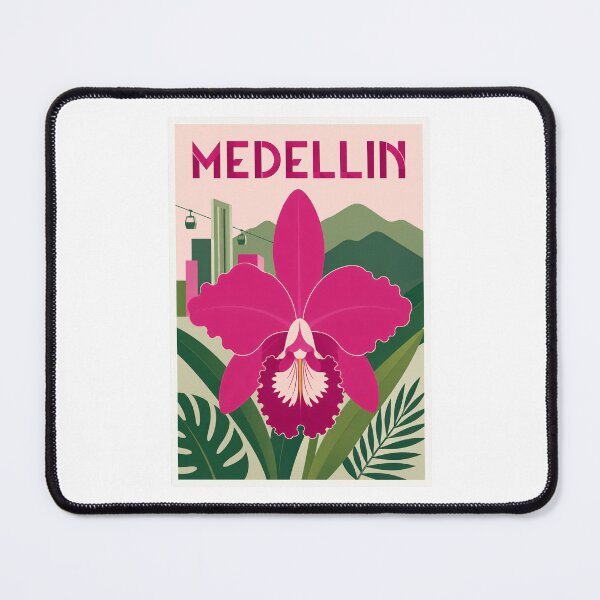 Item preview, Medellín Orchid Metrocable Colombia Travel Poster designed and sold by Beyond Destinations.