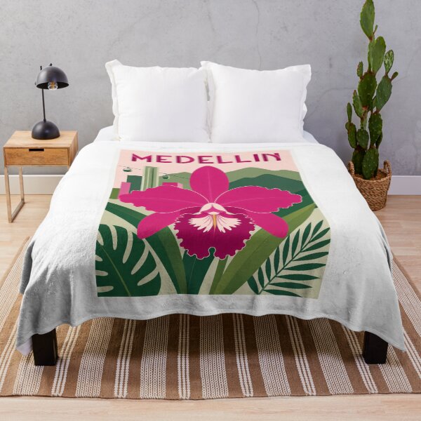 Item preview, Medellín Orchid Metrocable Colombia Travel Poster designed and sold by Beyond Destinations.