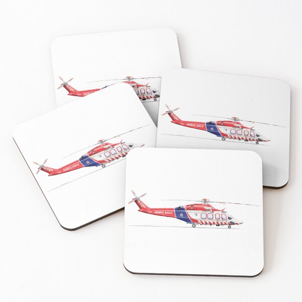 Item preview, AGUSTAWESTLAND AW139 VH-YXG AMBULANCE VICTORIA PRINT  designed and sold by Grubby Fingers Aircraft Illustration.