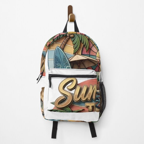 Item preview, Summer Time Retro Beach Illustration designed and sold by TheNovaGraphix.